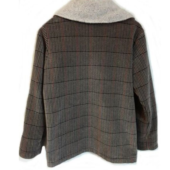 Saks Fifth Avenue Plaid Jacket Coat - Picture 2 of 3